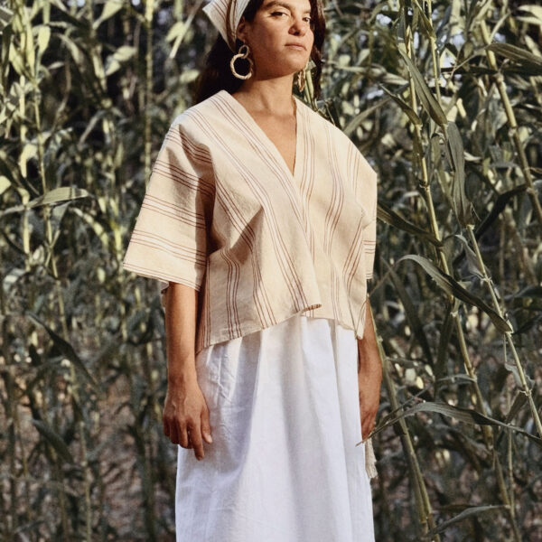 LOOM-WOVEN STRIPED CROP TOP - Image 3