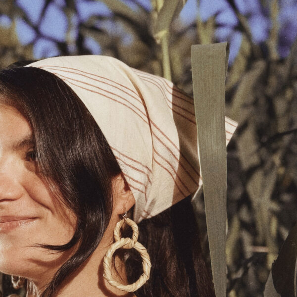 LOOM-WOVEN STRIPED HEADSCARF